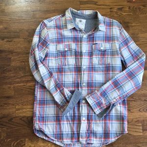 On the BYAS flannel button up